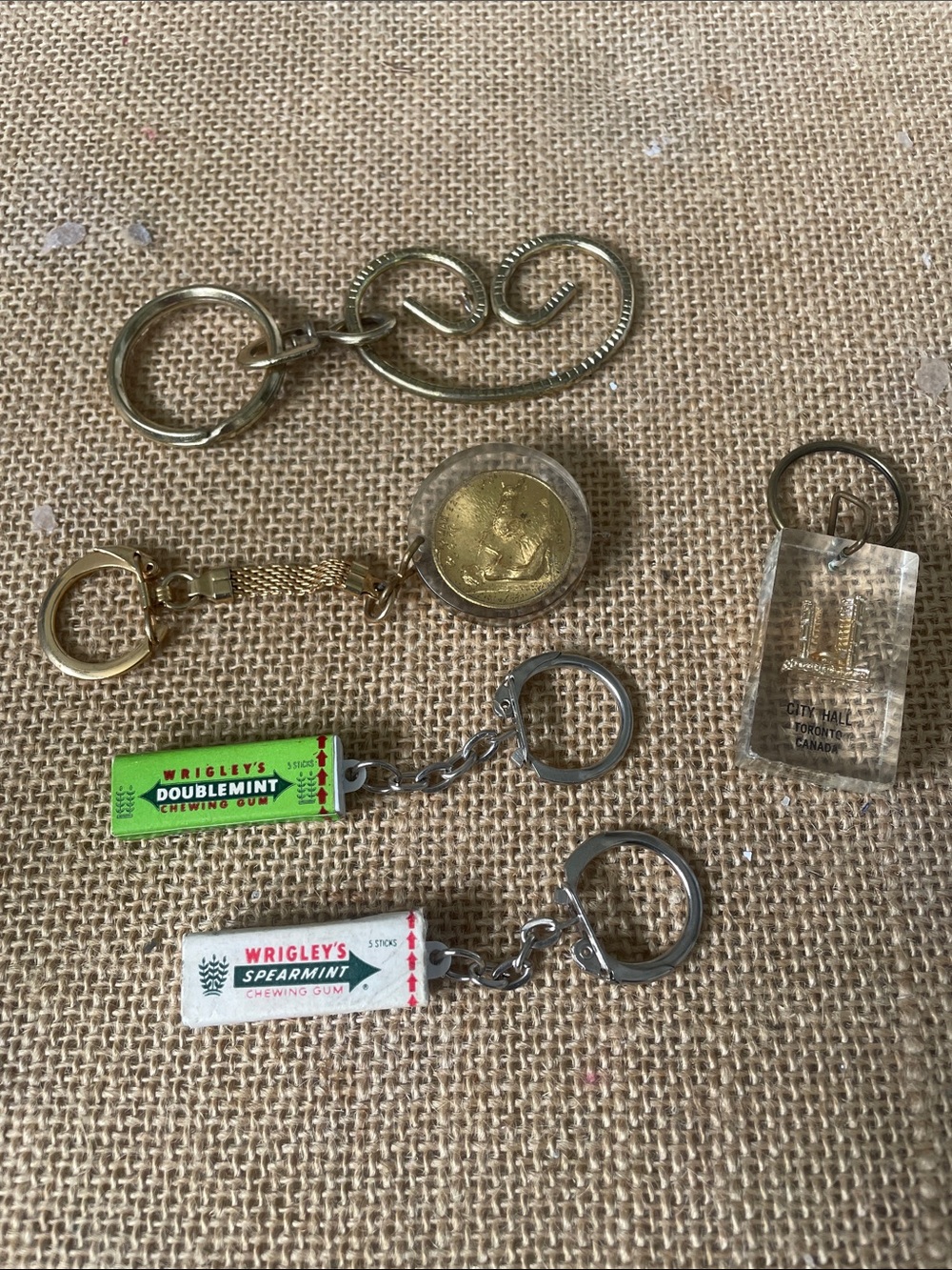 Vintage keychain lot - Wrigley’s Gum , Aries, Toronto